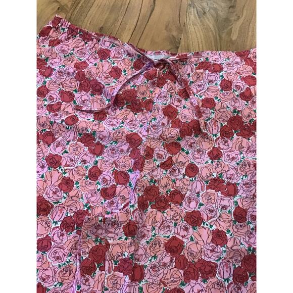 Garnet Hill Pajama Set Womens Sz Medium Floral 100% Cotton Tops Pants New no Tag - Picture 8 of 10